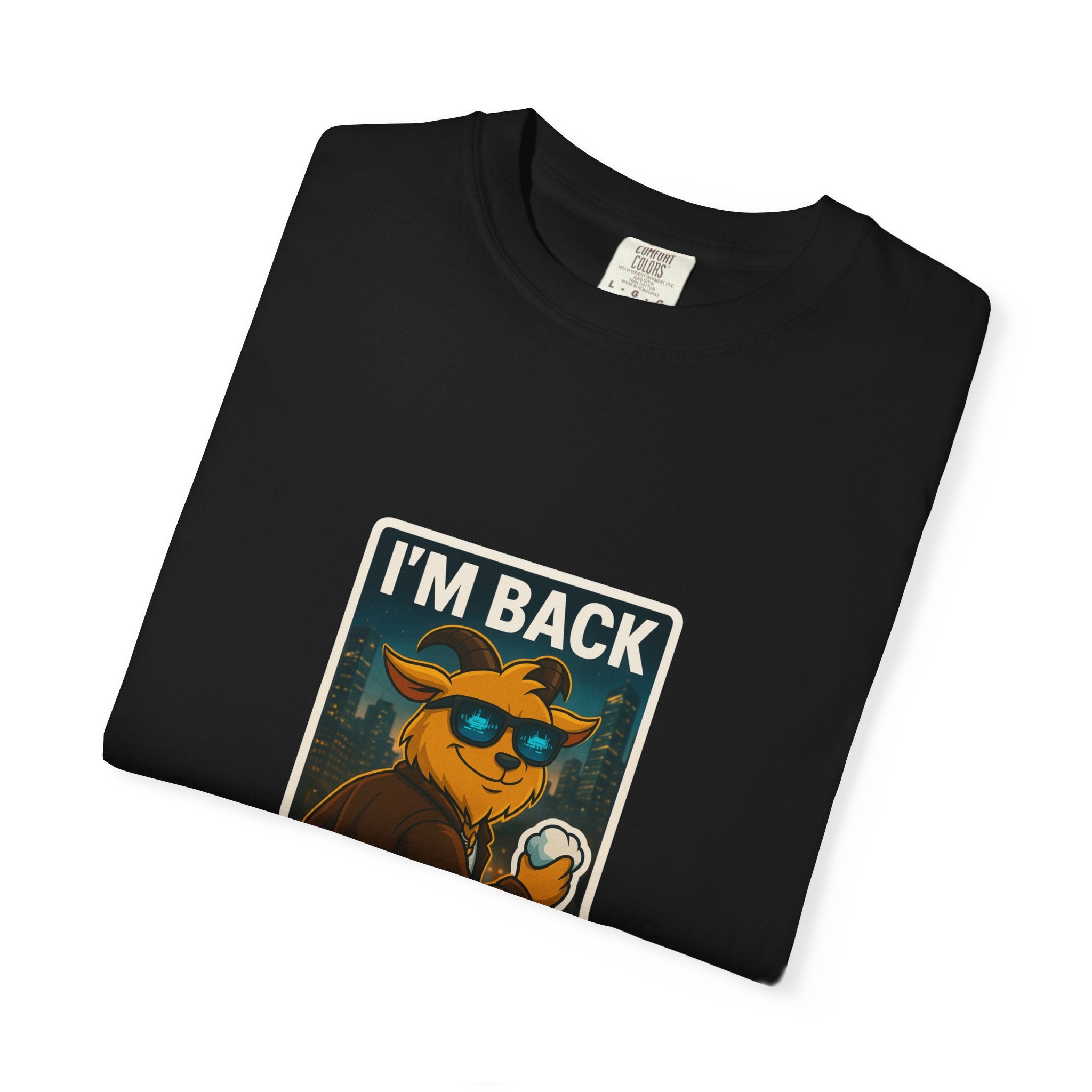 LIMITED EDITION GARMENT-DYED MALE BLACK T-SHIRT