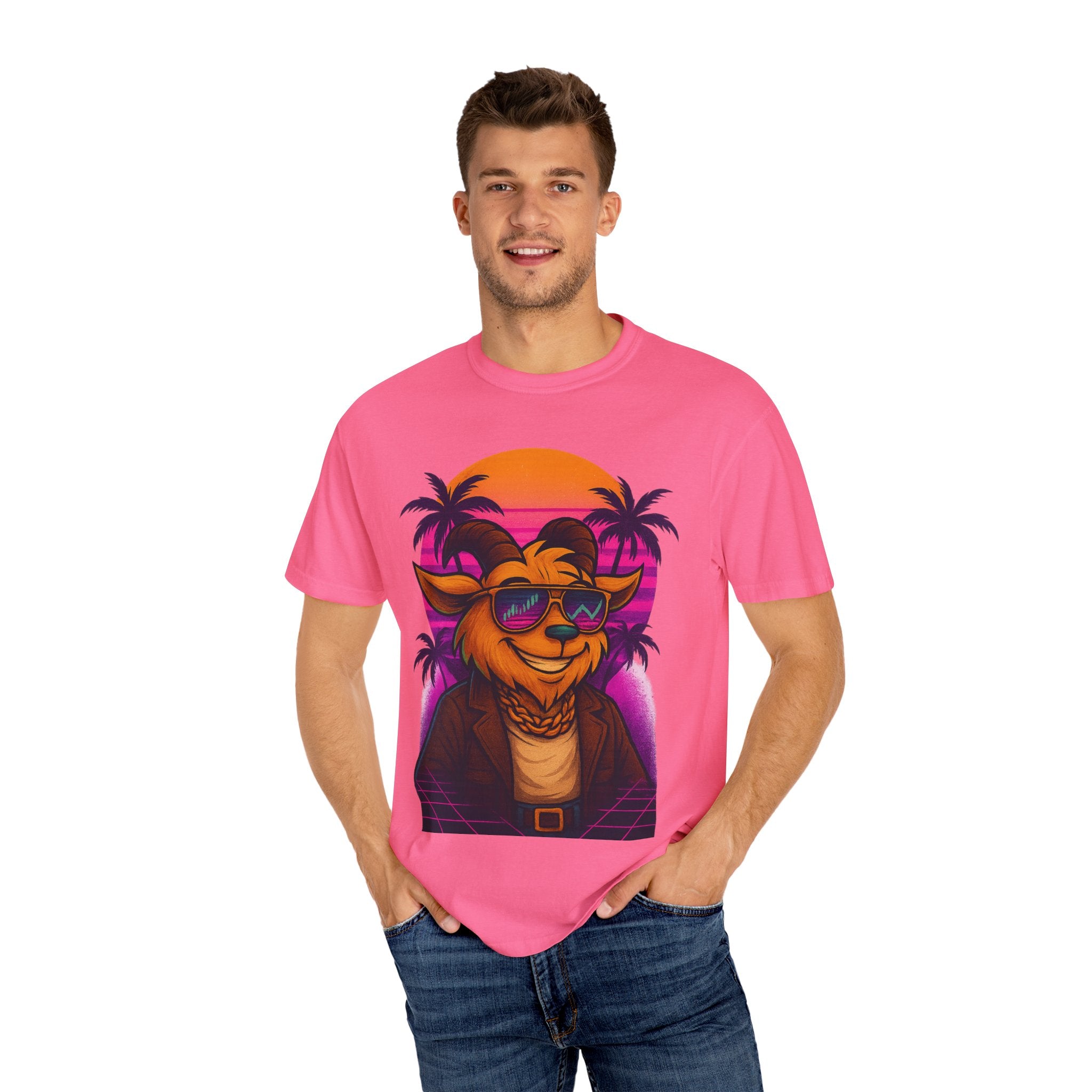 LIMITED EDITION GARMENT-DYED MALE PURPLE T-SHIRT