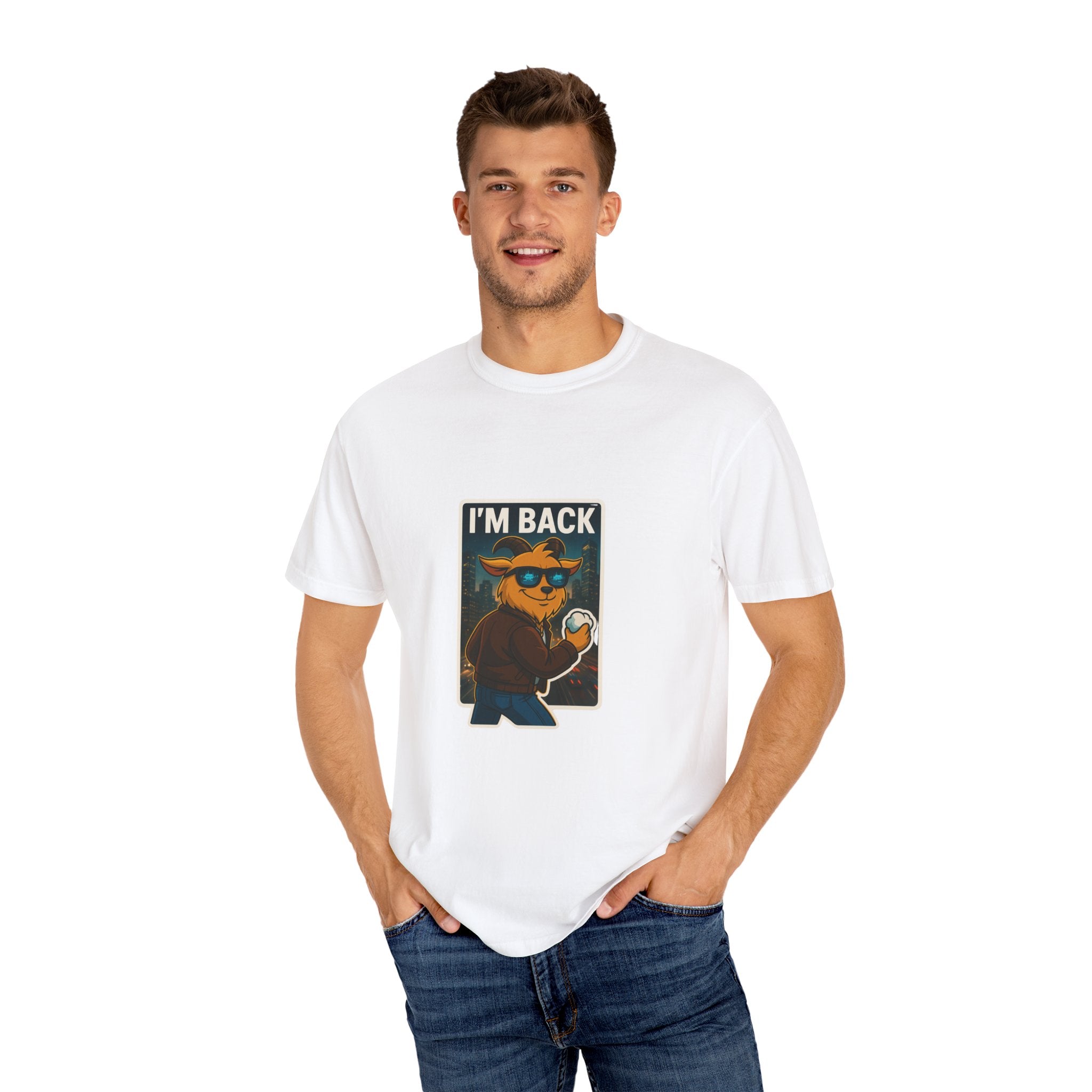 LIMITED EDITION GARMENT-DYED MALE BLACK T-SHIRT