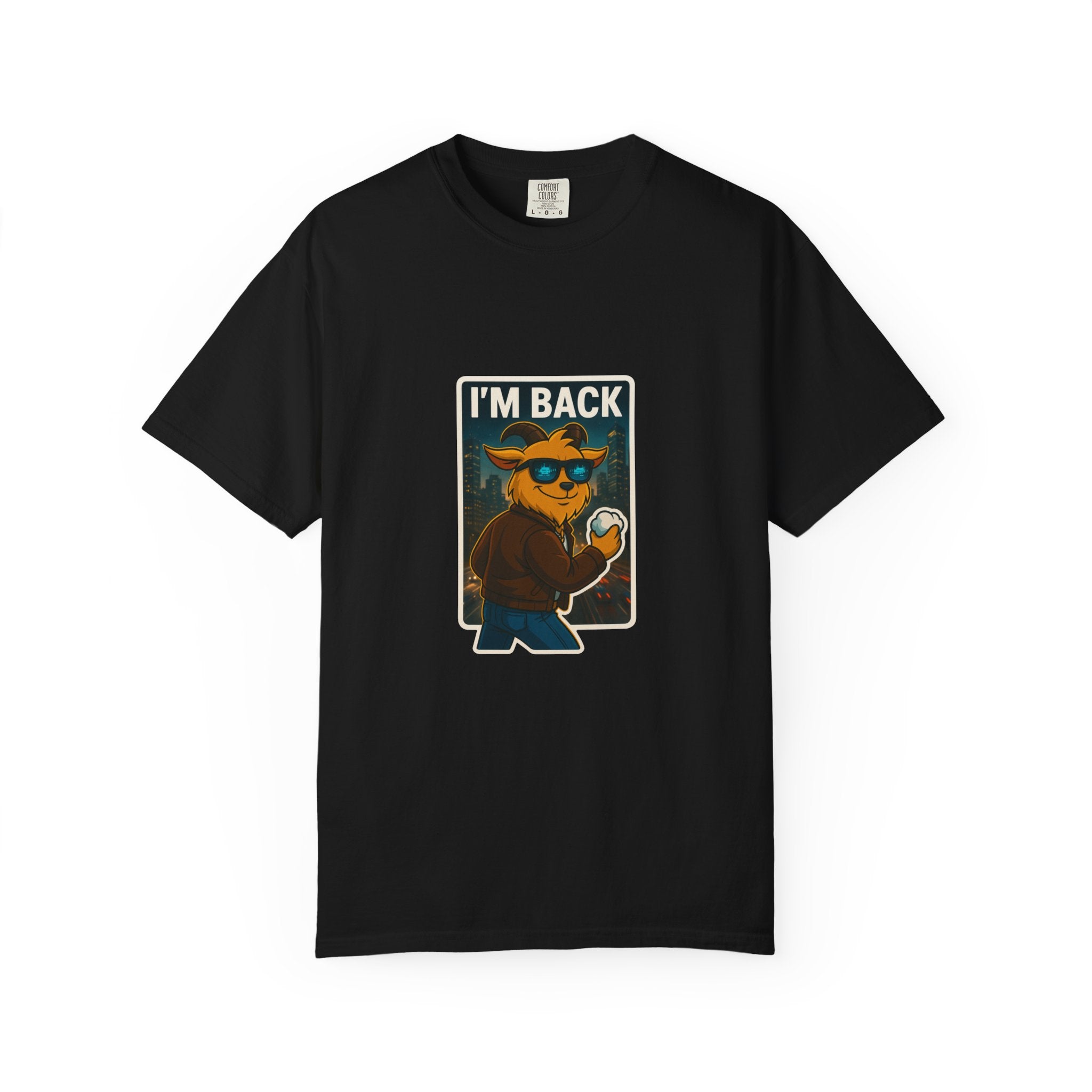 LIMITED EDITION GARMENT-DYED MALE BLACK T-SHIRT
