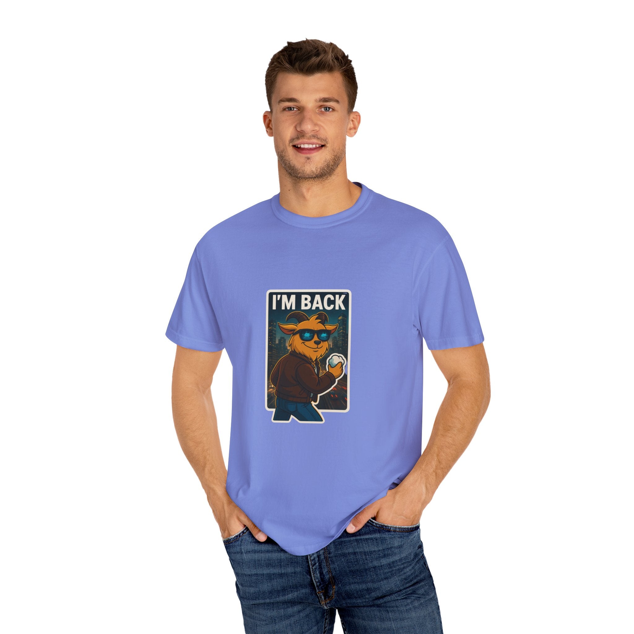 LIMITED EDITION GARMENT-DYED MALE BLACK T-SHIRT