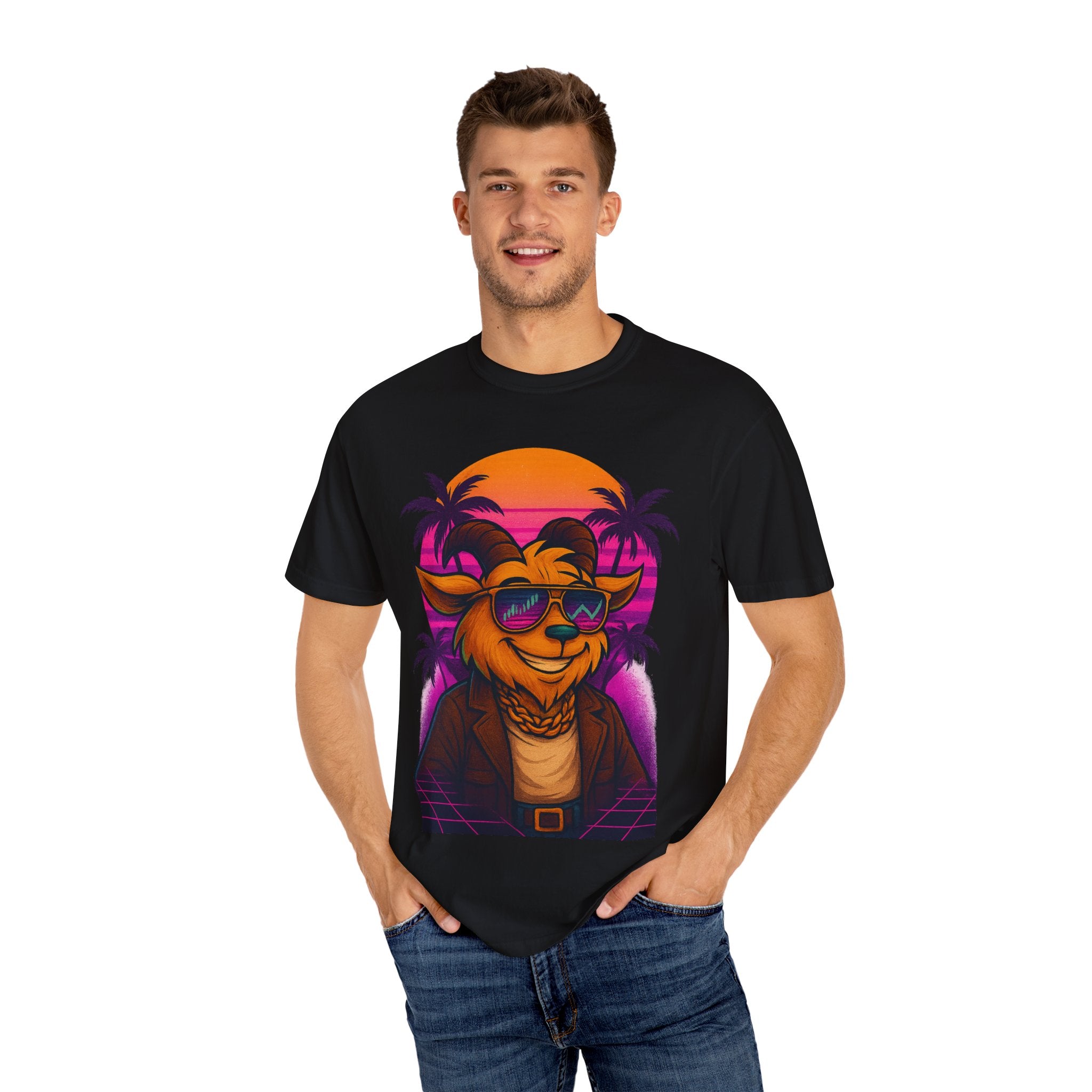 LIMITED EDITION GARMENT-DYED MALE PURPLE T-SHIRT