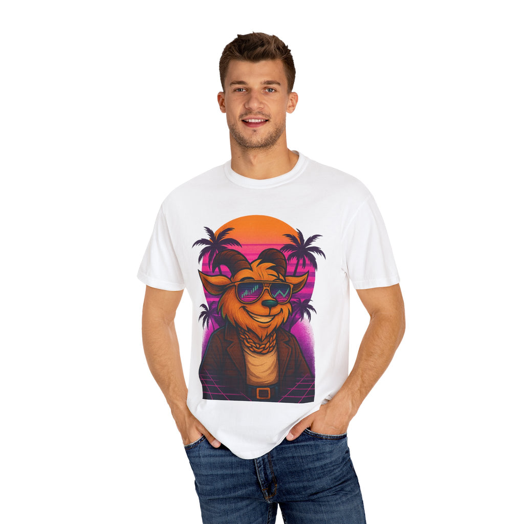 LIMITED EDITION GARMENT-DYED MALE PURPLE T-SHIRT