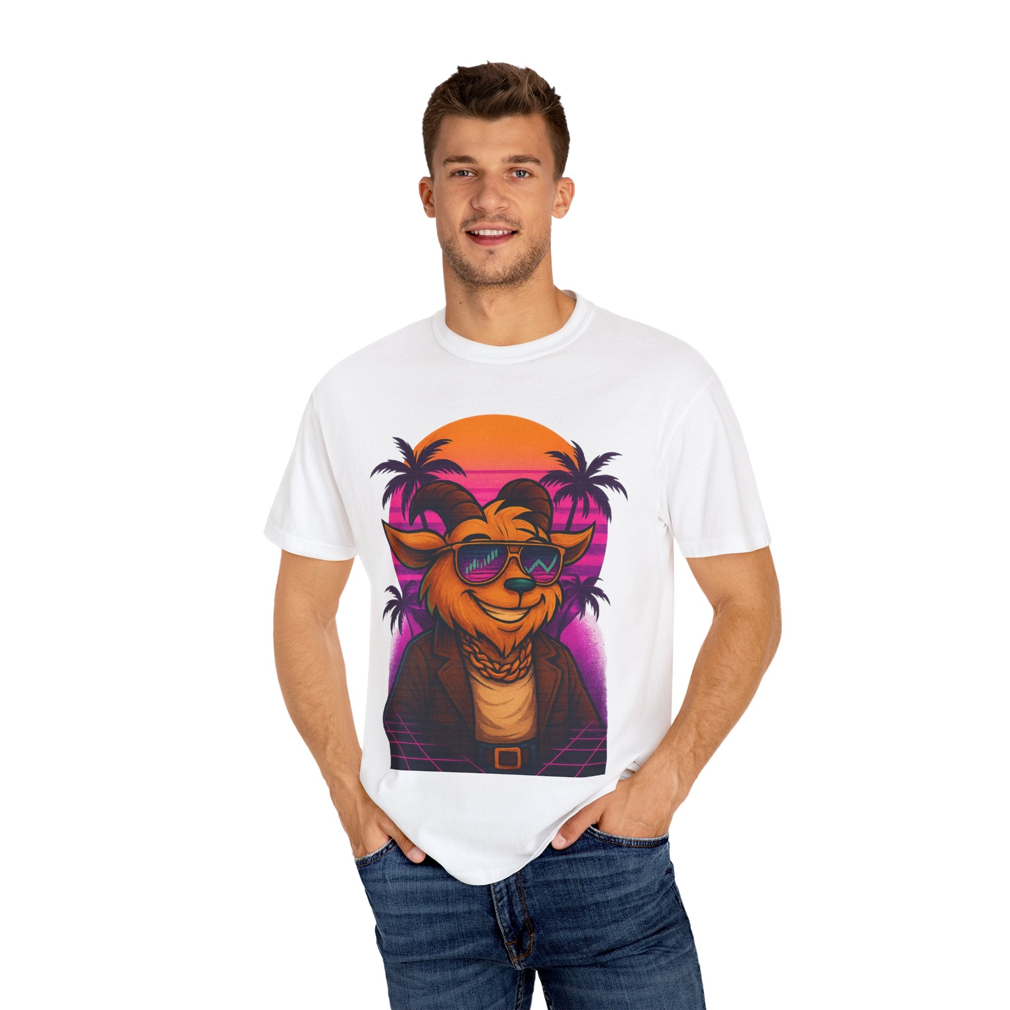 LIMITED EDITION GARMENT-DYED MALE PURPLE T-SHIRT