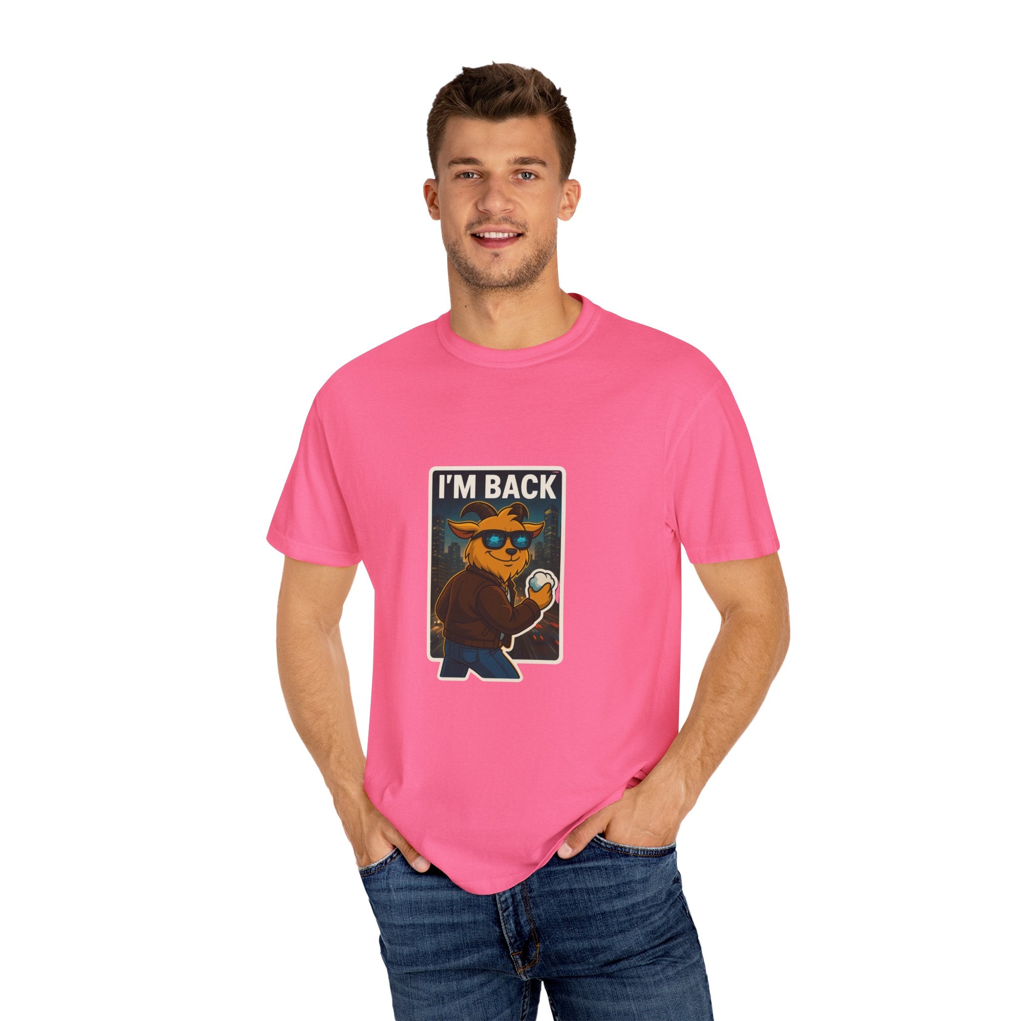 LIMITED EDITION GARMENT-DYED MALE BLACK T-SHIRT
