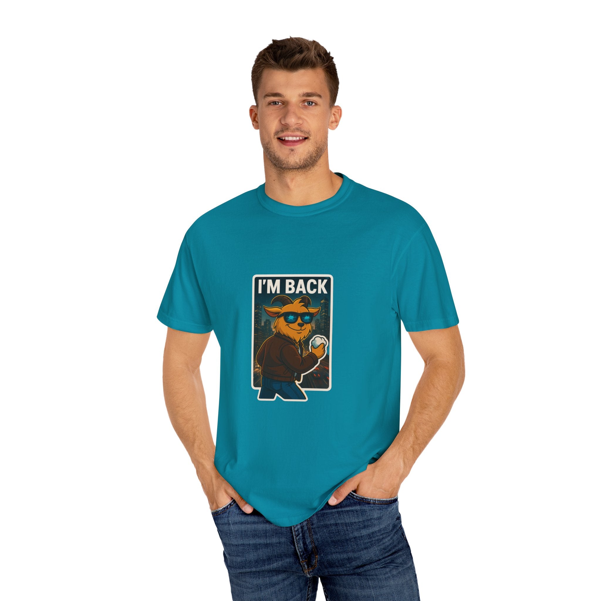 LIMITED EDITION GARMENT-DYED MALE BLACK T-SHIRT