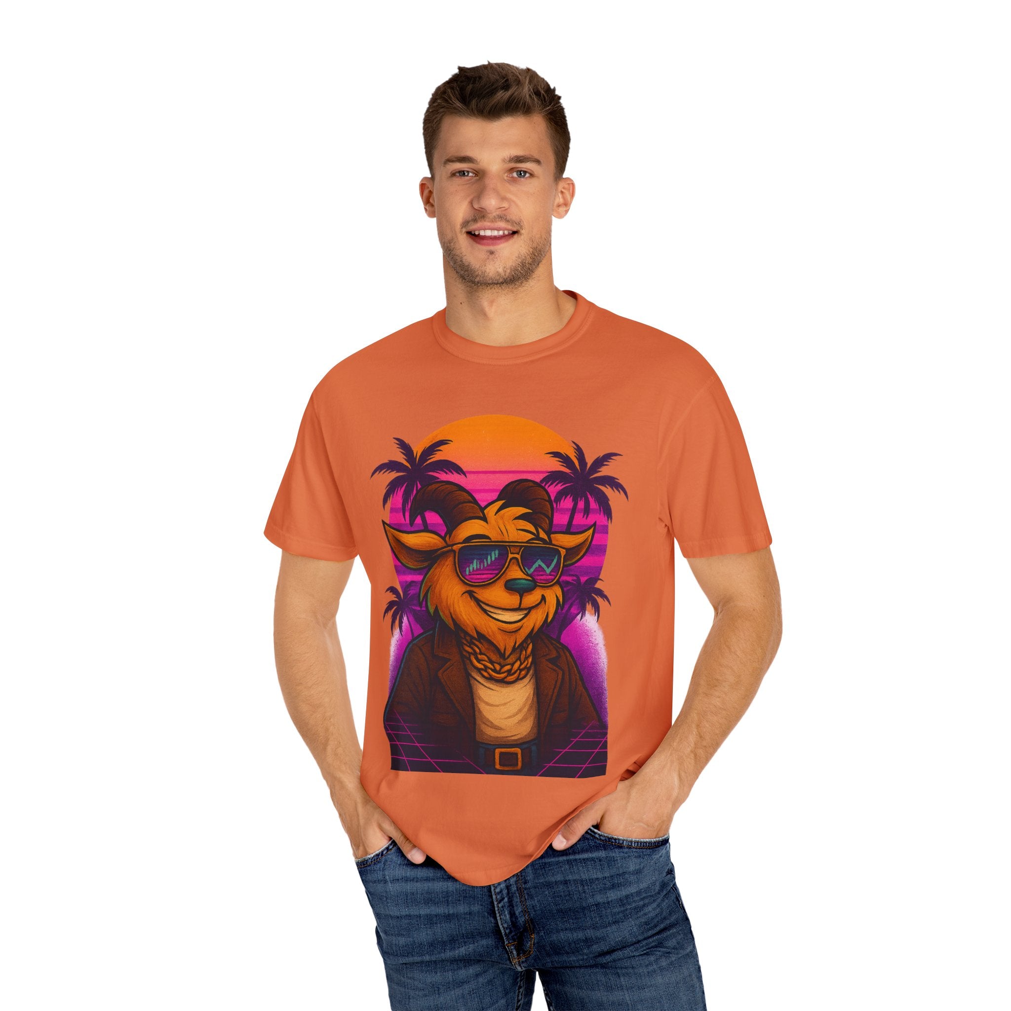 LIMITED EDITION GARMENT-DYED MALE PURPLE T-SHIRT
