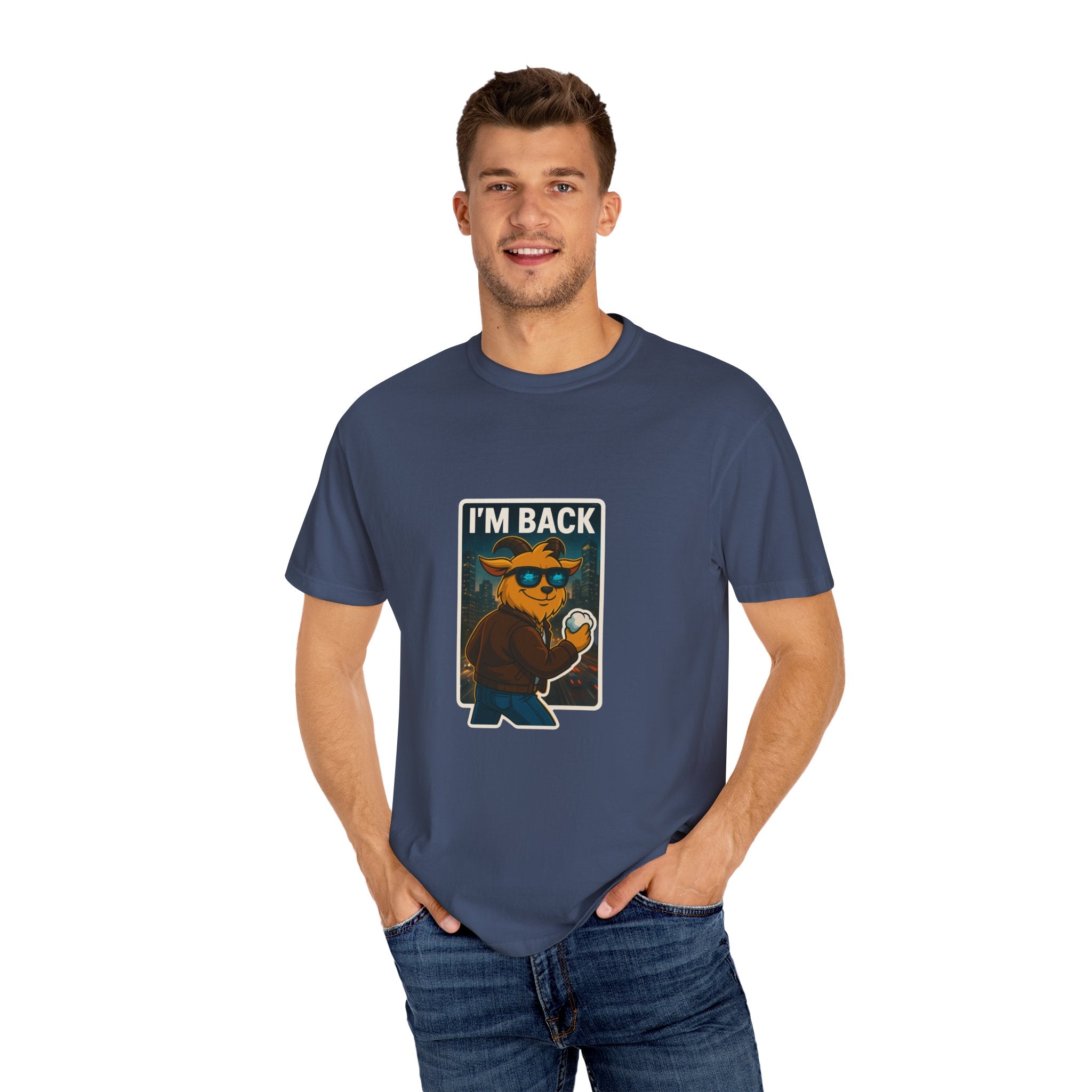 LIMITED EDITION GARMENT-DYED MALE BLACK T-SHIRT