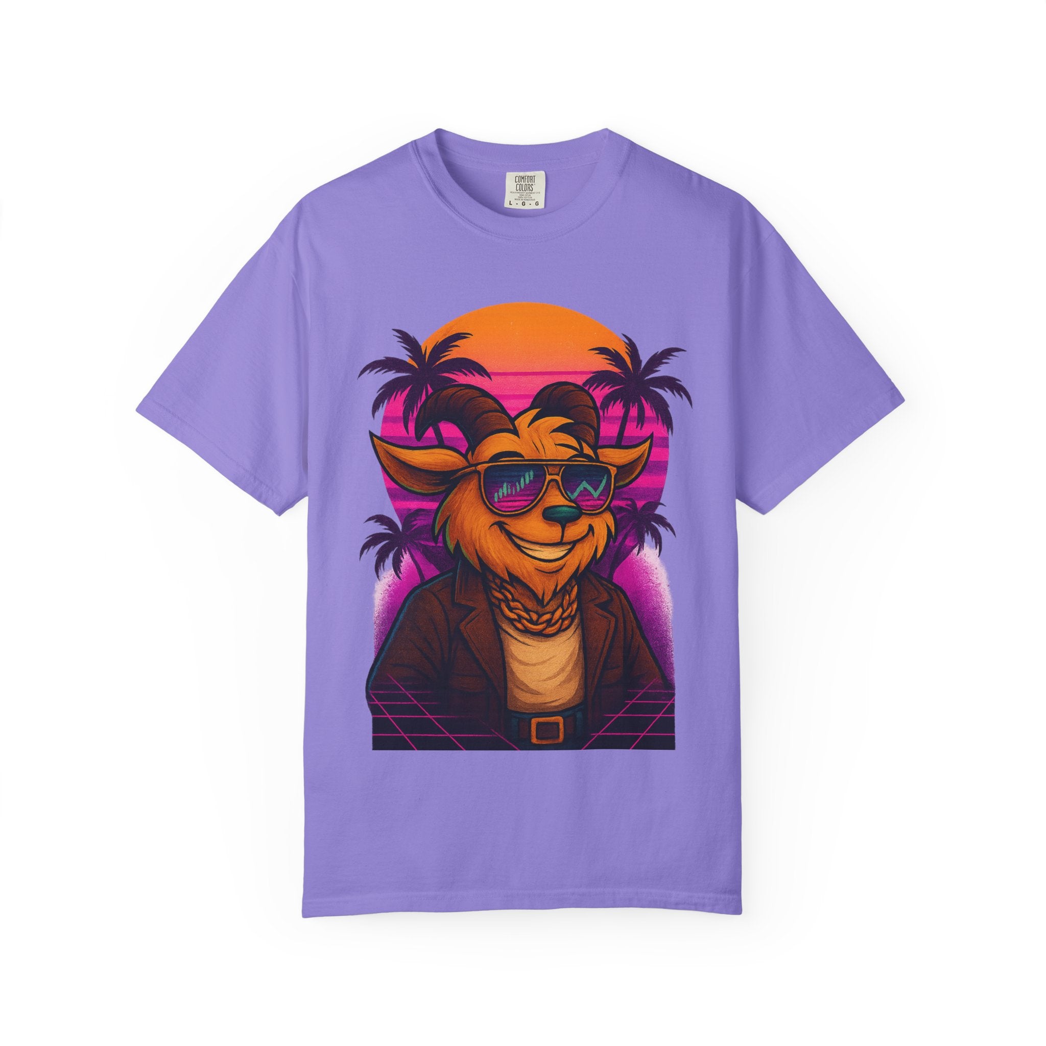 LIMITED EDITION GARMENT-DYED MALE PURPLE T-SHIRT