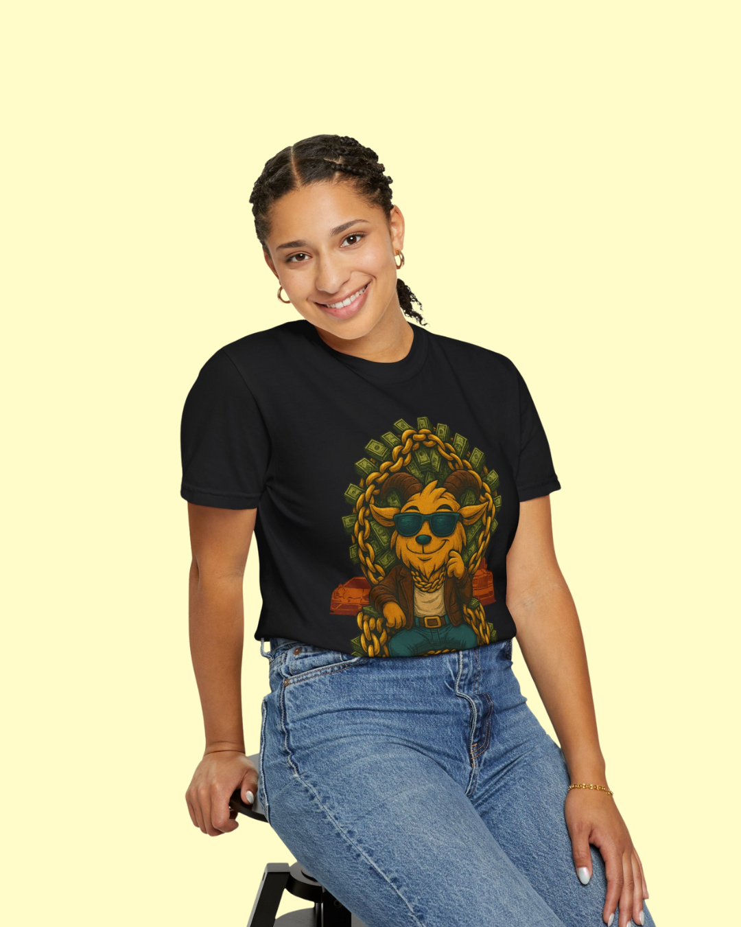 LIMITED EDITION GARMENT-DYED FEMALE WHITE T-SHIRT