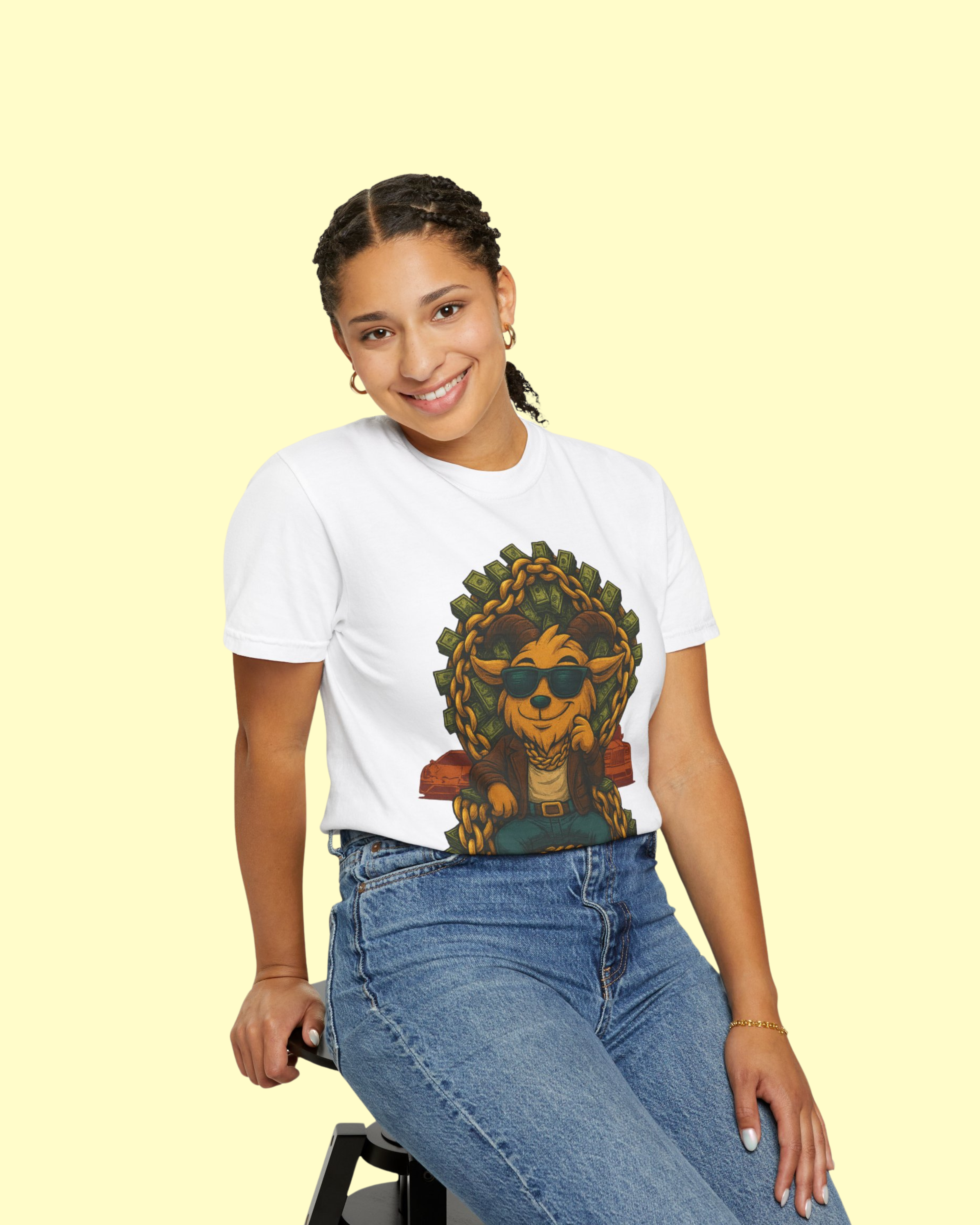 LIMITED EDITION GARMENT-DYED FEMALE WHITE T-SHIRT